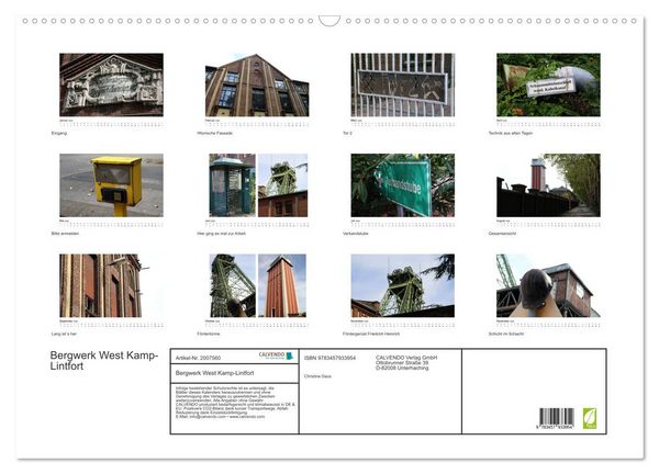 Produktbild: Bergwerk West Kamp-Lintfort (Wandkalender 2026 DIN A2 quer), CALVENDO Monatskalender