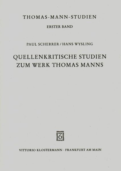 Produktbild: Quellenkritische Studien zum Werk Thomas Manns