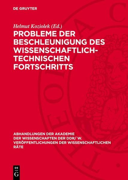 Produktbild: Probleme der Beschleunigung des wissenschaftlich-technischen Fortschritts