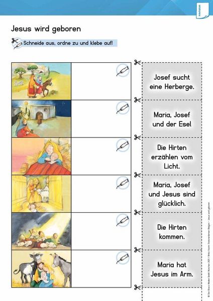 Produktbild: Arbeitsmaterial Grundschule. Stationenlernen Religion: Jesus wird geboren