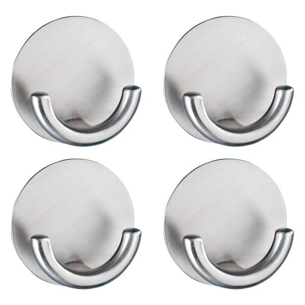 Produktbild: Wandhaken Mod. Rondo matt 4er Set Edelstahl, selbstklebend, rostfrei