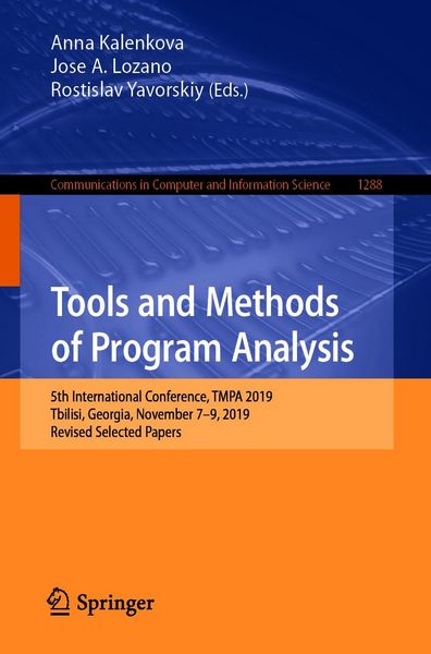 Produktbild: Tools and Methods of Program Analysis