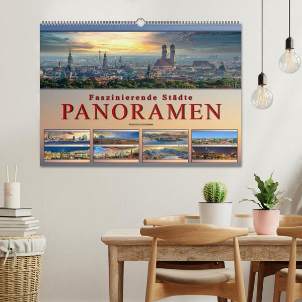 Produktbild: Faszinierende St&auml;dte, Panoramen (Wandkalender 2026 DIN A2 quer), CALVENDO Monatskalender