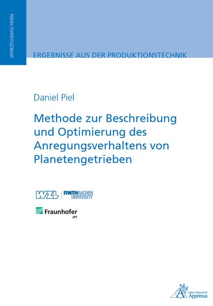 Produktbild: Methode zur Beschreibung und Optimierung des Anregungsverhaltens von Planetengetrieben