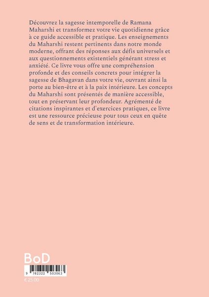 Produktbild: Vivre la sagesse du Maharshi au quotidien