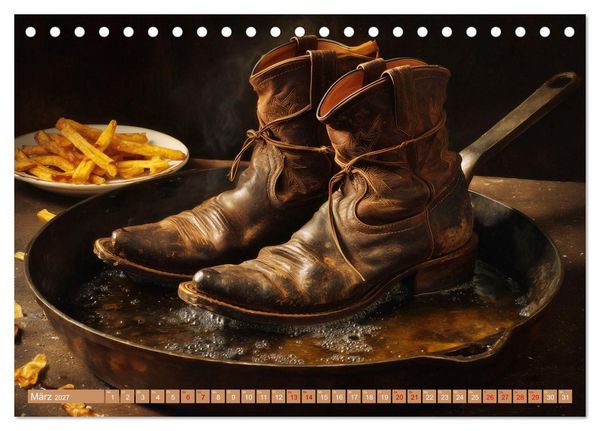 Produktbild: Schuh-verr&uuml;ckt. Pantoffel, Pumps und Co. im Ausnahmezustand (Tischkalender 2027 DIN A5 quer), CALVENDO Monatskalender