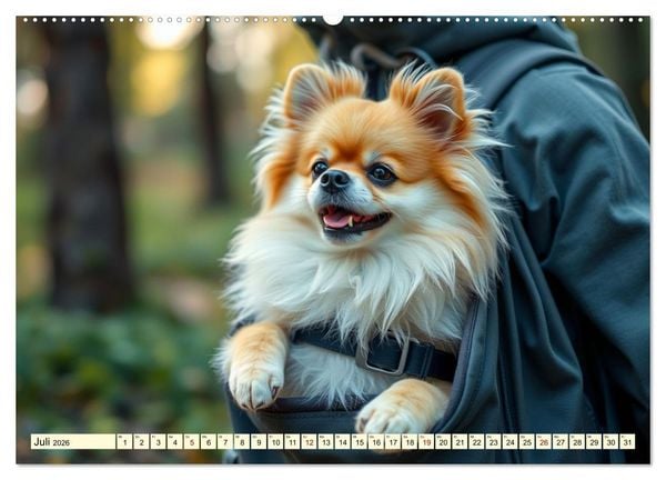 Produktbild: Tausendsassa - Pomeranian (hochwertiger Premium Wandkalender 2026 DIN A2 quer), Kunstdruck in Hochglanz