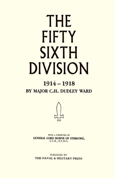 Produktbild: 56TH DIVISION (1st London Territorial Division) 1914-1918