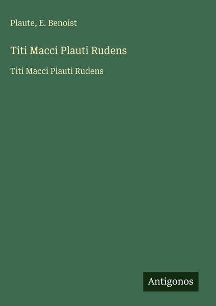 Produktbild: Titi Macci Plauti Rudens