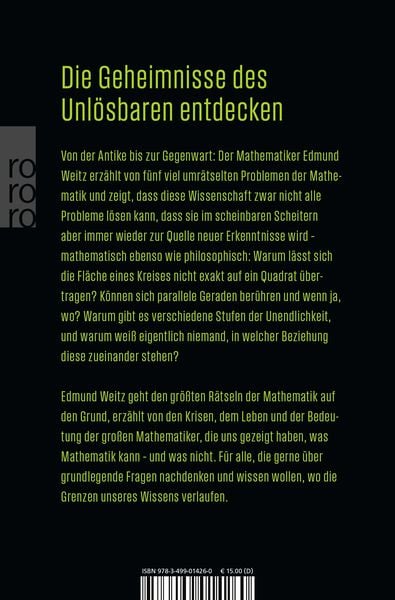 Produktbild: F&uuml;nf unl&ouml;sbare R&auml;tsel der Mathematik