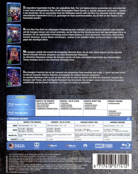 Produktbild: The Avengers 4-Movie Collection [5 BRs]