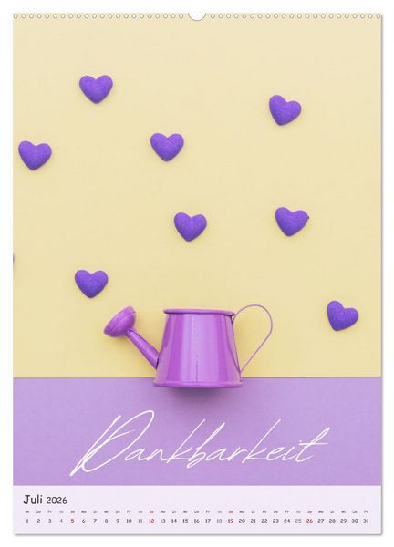 Produktbild: 12 Worte f&uuml;r Liebe (Wandkalender 2026 DIN A2 hoch), CALVENDO Monatskalender