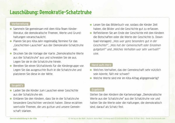 Produktbild: Demokratiebildung in der Kita