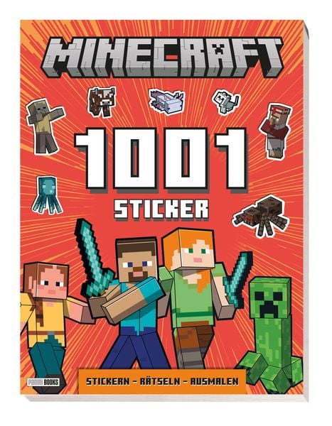 Produktbild: Minecraft: 1001 Sticker: Stickern &ndash; R&auml;tseln &ndash; Ausmalen