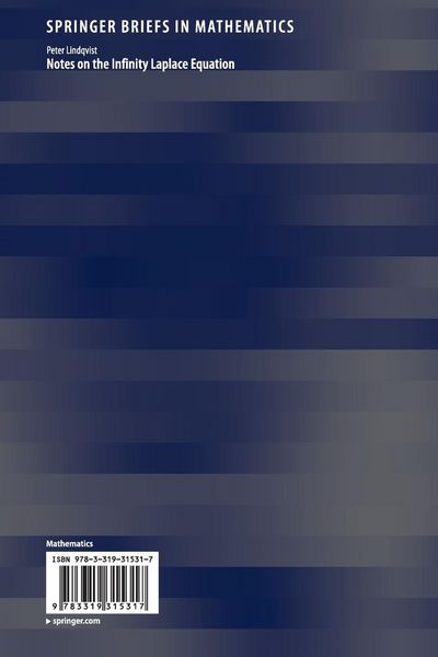 Produktbild: Notes on the Infinity Laplace Equation