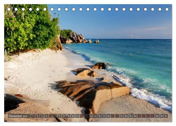 Produktbild: Seychelles, Holidays on Exotic Islands (Desk Calendar 2026 DIN A5 landscape), CALVENDO 12 Month DeskCalendar