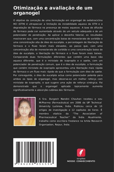 Produktbild: Otimiza&ccedil;&atilde;o e avalia&ccedil;&atilde;o de um organogel