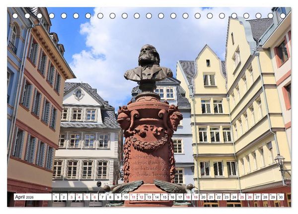 Produktbild: Frankfurt am Main die neue Altstadt vom Taxifahrer Petrus Bodenstaff (Tischkalender 2026 DIN A5 quer), CALVENDO Monatskalender