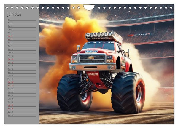Produktbild: Monster trucks La confrontation ultime (Calendrier mural 2026 DIN A4 vertical), CALVENDO calendrier mensuel