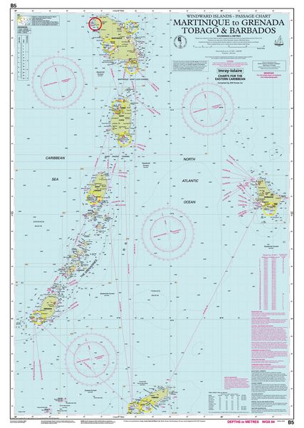 Produktbild: B5 Martinique to Tobago and Barbados, Imray Passage Chart