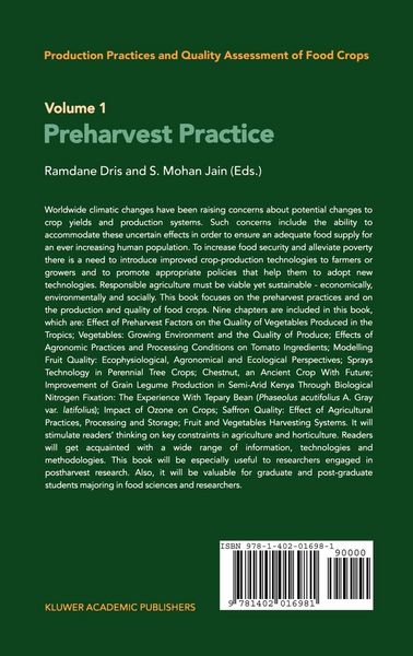Produktbild: Production Practices and Quality Assessment of Food Crops