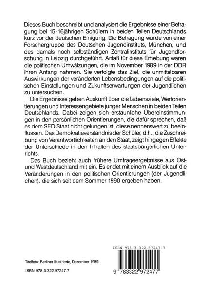 Produktbild: Sch&uuml;ler an der Schwelle zur deutschen Einheit