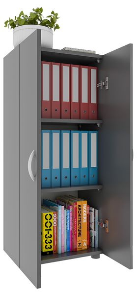 Produktbild: B&uuml;roschrank B&uuml;cher Ordner Aktenschrank Ulas 3fach