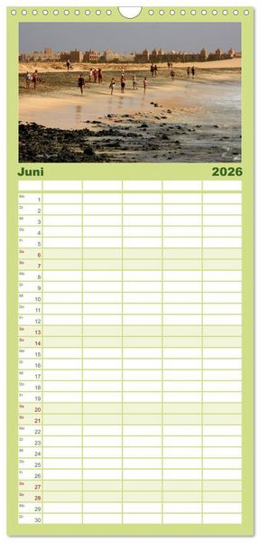 Produktbild: Familienplaner 2026 - Kap Verde mit 5 Spalten (Wandkalender, 21 x 45 cm) CALVENDO