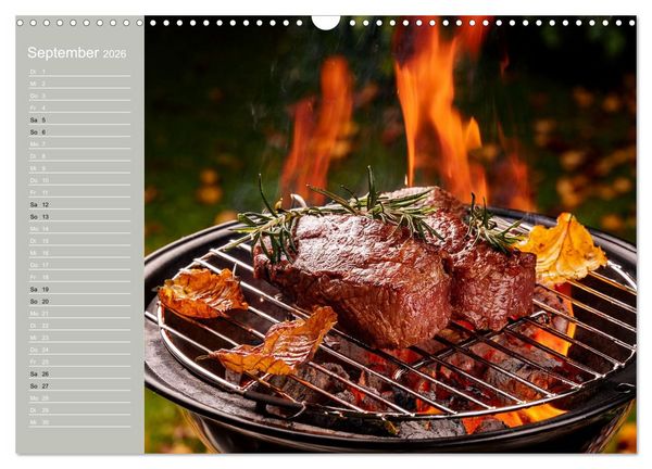 Produktbild: Der Grillkalender f&uuml;r echte M&auml;nner (Wandkalender 2026 DIN A3 quer), CALVENDO Monatskalender