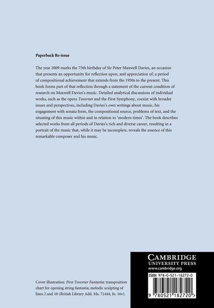 Produktbild: Peter Maxwell Davies Studies