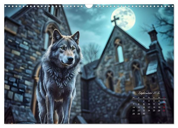 Produktbild: Schattenkuss - Tiere in den Armen der Nacht (Wandkalender 2026 DIN A3 quer), CALVENDO Monatskalender