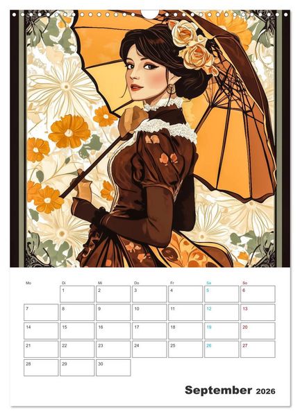 Produktbild: Eleganz der Epoche (Wandkalender 2026 DIN A3 hoch), CALVENDO Monatskalender