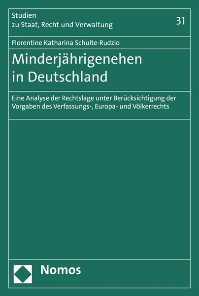 Produktbild: Minderj&auml;hrigenehen in Deutschland