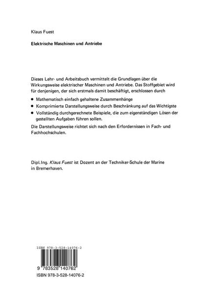 Produktbild: Elektrische Maschinen und Antriebe