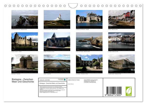 Produktbild: Bretagne - Zwischen Meer und Geschichte (Wandkalender 2026 DIN A4 quer), CALVENDO Monatskalender