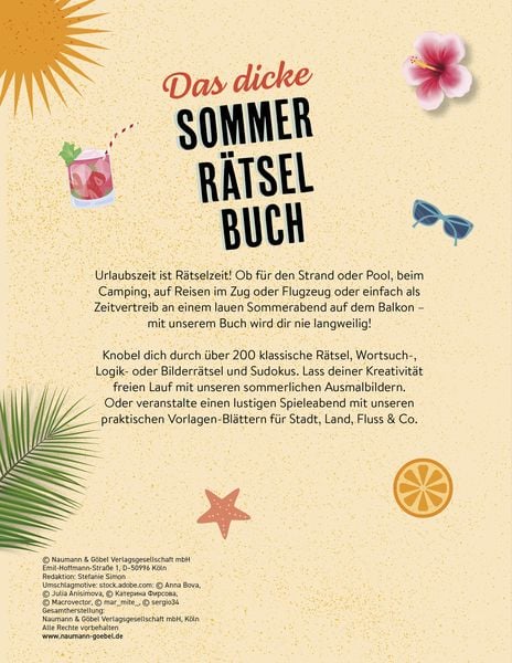 Produktbild: Das dicke Sommer-R&auml;tselbuch
