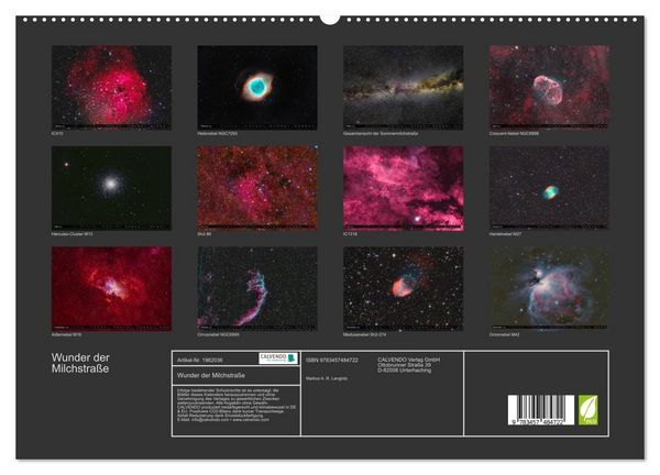 Produktbild: Wunder der Milchstra&szlig;e (hochwertiger Premium Wandkalender 2026 DIN A2 quer), Kunstdruck in Hochglanz