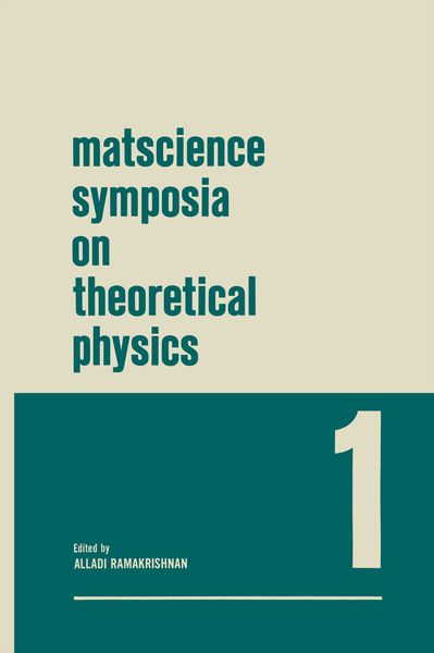Produktbild: Matscience Symposia on Theoretical Physics