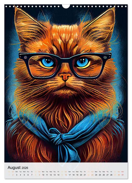 Produktbild: Hipster Cats (Wall Calendar 2026 DIN A3 portrait), CALVENDO 12 Month Wall Calendar