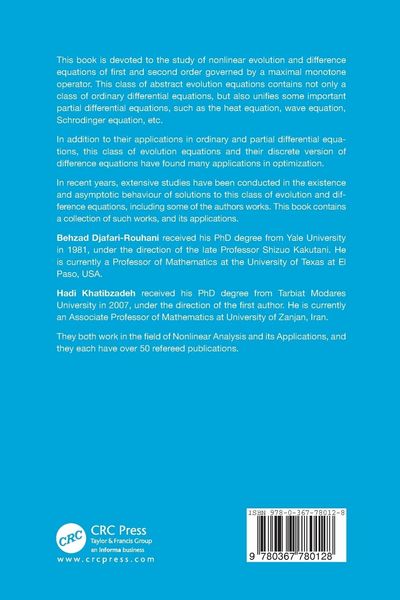 Produktbild: Nonlinear Evolution and Difference Equations of Monotone Type in Hilbert Spaces