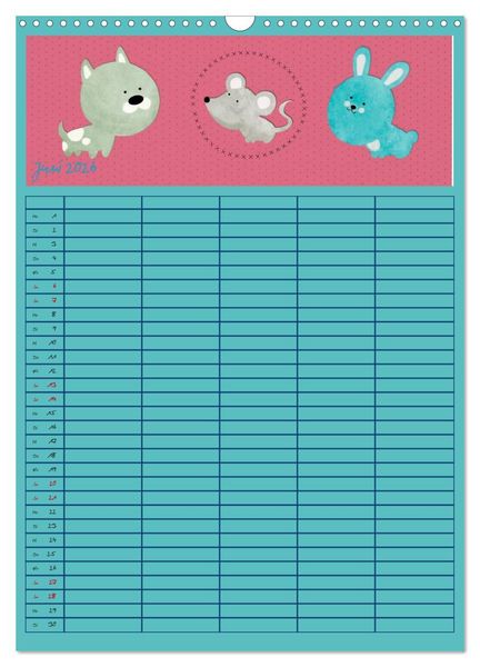 Produktbild: Unser buntes Familienleben (Wandkalender 2026 DIN A3 hoch), CALVENDO Monatskalender