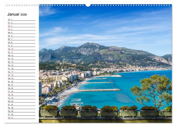 Produktbild: C&Ocirc;TE D&rsquo;AZUR Bezaubernde Orte (hochwertiger Premium Wandkalender 2026 DIN A2 quer), Kunstdruck in Hochglanz