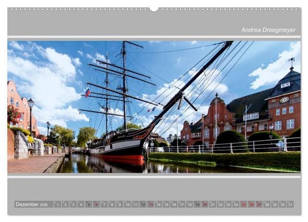 Produktbild: Papenburg-Panorama (Wandkalender 2026 DIN A2 quer), CALVENDO Monatskalender