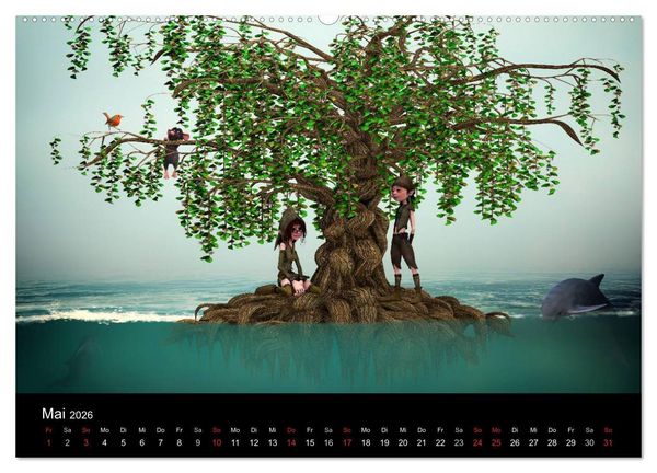 Produktbild: M&auml;rchenhaftes f&uuml;r Kinder (hochwertiger Premium Wandkalender 2026 DIN A2 quer), Kunstdruck in Hochglanz