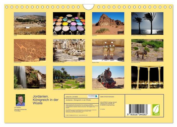 Produktbild: Jordanien. K&ouml;nigreich in der W&uuml;ste (Wandkalender 2026 DIN A4 quer), CALVENDO Monatskalender