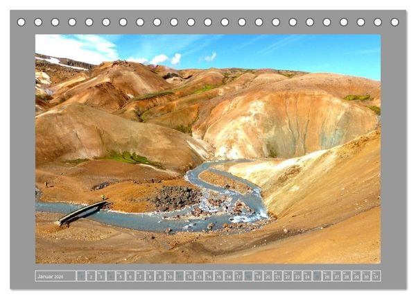 Produktbild: Island Insel der Vielfalt (Tischkalender 2026 DIN A5 quer), CALVENDO Monatskalender