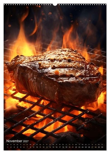 Produktbild: Meat Lovers - K&ouml;stliche Grill Abenteuer (hochwertiger Premium Wandkalender 2027 DIN A2 hoch), Kunstdruck in Hochglanz