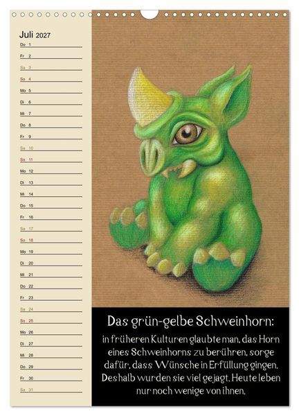 Produktbild: Fabelhafte Wesen / Geburtstagskalender (Wandkalender 2027 DIN A3 hoch), CALVENDO Monatskalender