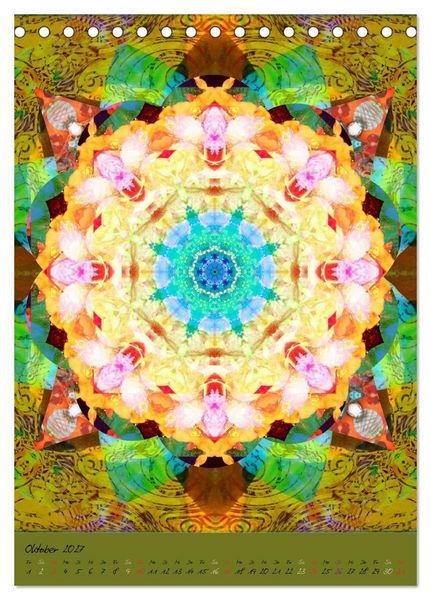 Produktbild: FLORALE MANDALAS (Tischkalender 2027 DIN A5 hoch), CALVENDO Monatskalender