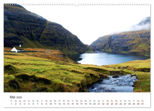 Produktbild: F&auml;r&ouml;er - Einzigartige Inseln (Wandkalender 2026 DIN A2 quer), CALVENDO Monatskalender